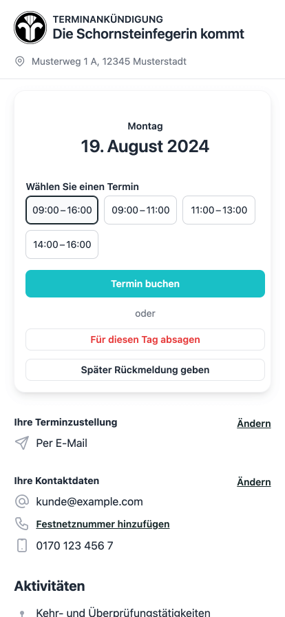 Deine Kunden können Termine online buchen oder absagen